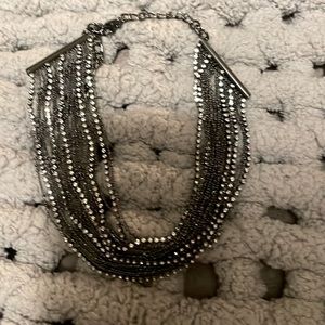 White House, Black market rhinestone and Black choker adjustable necklace